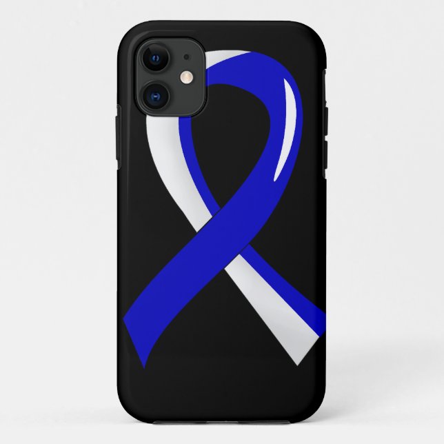 Capa Para iPhone 11 Fita branca azul 3 do ALS (Verso)