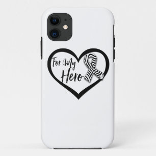 Capa Para iPhone 11 Fita da consciência da zebra para meu herói