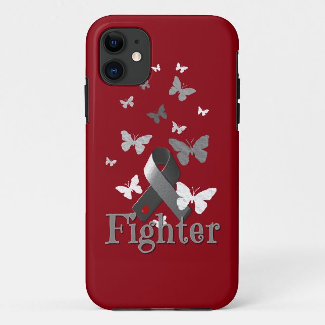 Capa Para iPhone 11 Fita da consciência do diabetes do lutador (Verso)