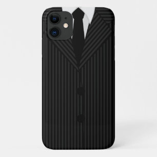 Capa Para iPhone 11 Fita de Pinstripe preta e na moda Legal