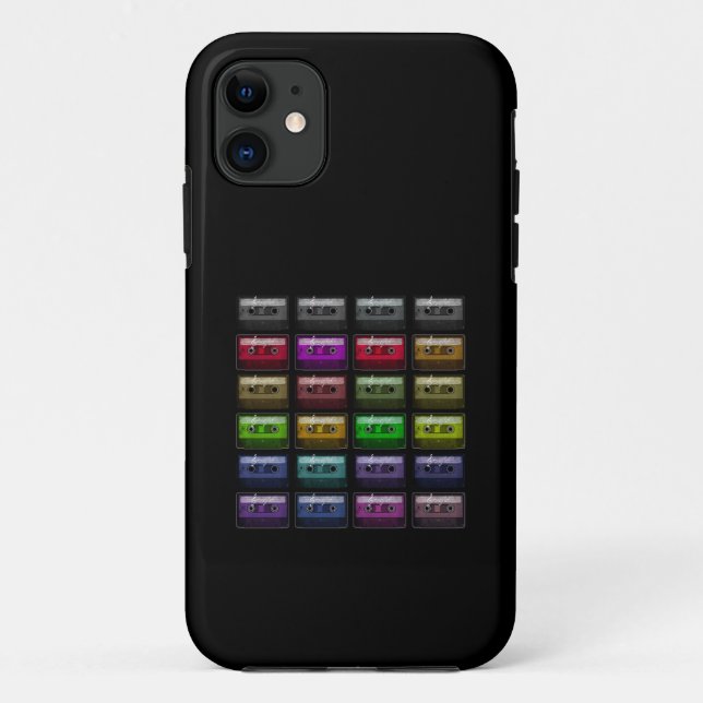 CAPA PARA iPhone 11 FITAS CASSETE AMANTE DA MÚSICA RETRÔ (Verso)