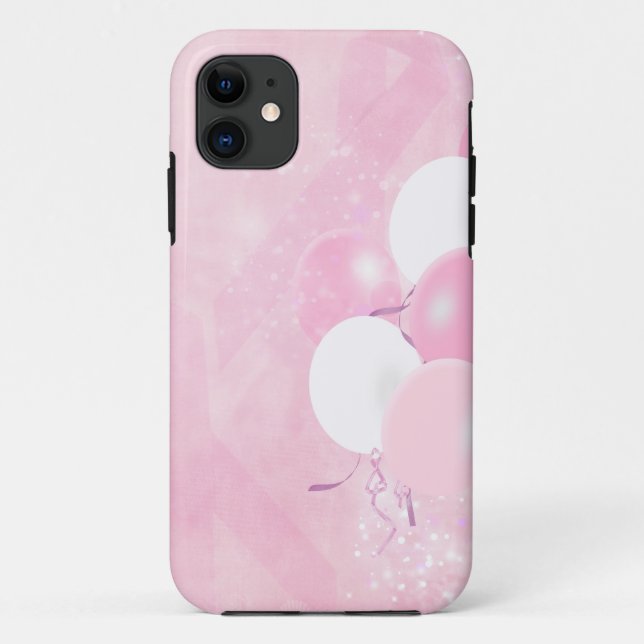 Capa Para iPhone 11 Fitas Rosa (Verso)