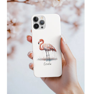 Capa Para iPhone 11 Flamingo cor-de-rosa no estilo Pointillism