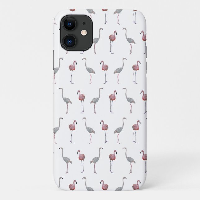 Capa para iPhone 11 Flamingo Frenzy (Escolha a Cor (Verso)