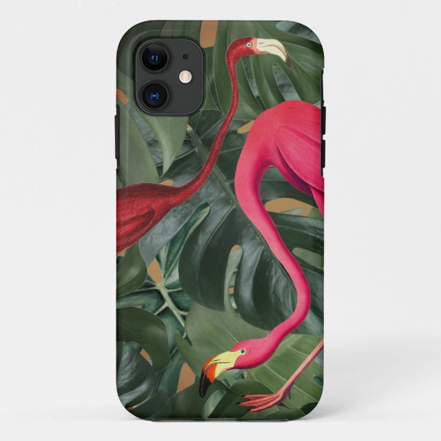 Capa Para iPhone 11 Flamingos (Verso)
