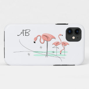 Capa Para iPhone 11 Flamingos Trio 3 'Monograma' iPhone 11 resistente