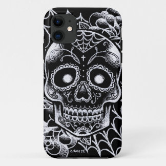 Capa Para iPhone 11 Flash do tatuagem do crânio do açúcar