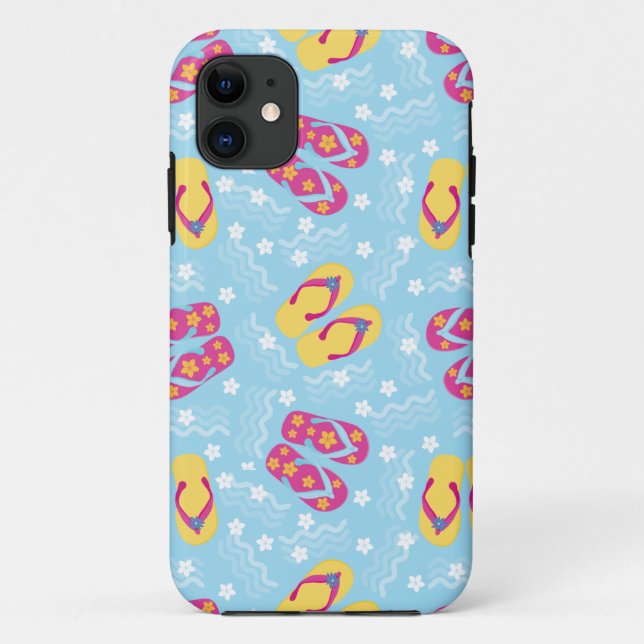 Capa Para iPhone 11 flip-flops verão (Verso)