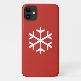 Capa Para iPhone 11 Floco de neve Natal Caso Red iPhone 11