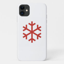Capa Para iPhone 11 Floco de neve vermelho