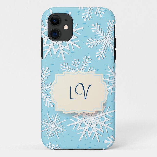 Capa Para iPhone 11 Flocos de neve, caso do iPhone 5 (Verso)