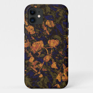 Capa Para iPhone 11 Flor alaranjada contra o teste padrão da