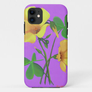 Capa Para iPhone 11 Flor amarela do trevo