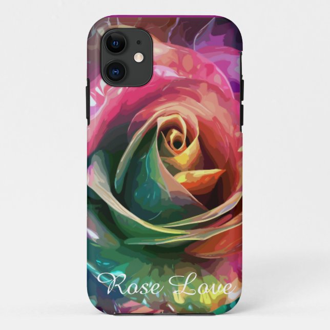 Capa Para iPhone 11 Flor Celestial: Rosa de Alienígena (Verso)