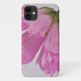 Capa Para iPhone 11 Flor Cosmo Texturizado Rosa