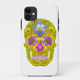 Capa Para iPhone 11 Flor - Crânio 3