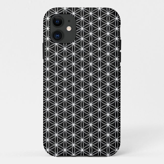 Capa Para iPhone 11 Flor da geometria sagrado da vida (Verso)