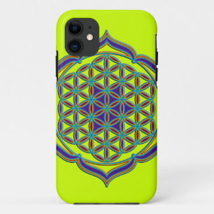 Capa Para iPhone 11 Flor da Vida / Blume des Lebens - Contorno de Lótu