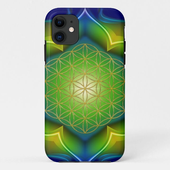 Capa Para iPhone 11 FLOR DA VIDA / Blume des Lebens - Mandala V (Verso)