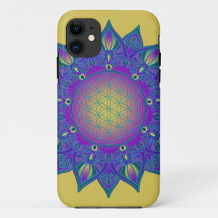 Capa Para iPhone 11 Flor Da Vida - Índia Mandala 3
