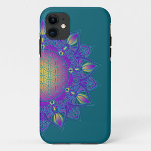 Capa Para iPhone 11 Flor Da Vida - Índia Mandala 3