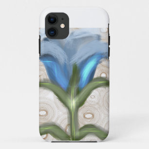 Capa Para iPhone 11 Flor de Azul Místico - Flor Brilhante