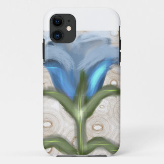 Capa Para iPhone 11 Flor de Azul Místico - Flor Brilhante