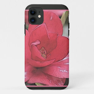 Capa Para iPhone 11 Flor de camela rosa bonito, elegante