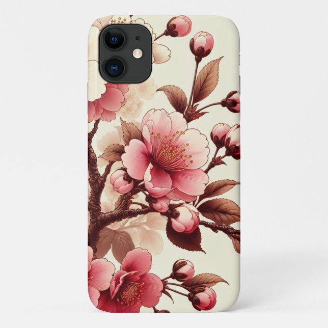 Capa Para iPhone 11 Flor de Cerejeira (Verso)