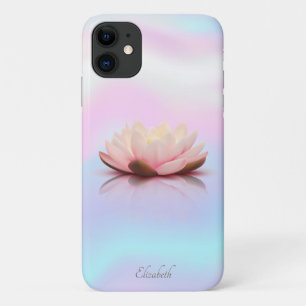Capa Para iPhone 11 Flor de Lótus Holográfica Clássica Elegante