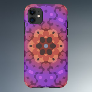 Capa Para iPhone 11 Flor de Mandala, Puro e Vermelho