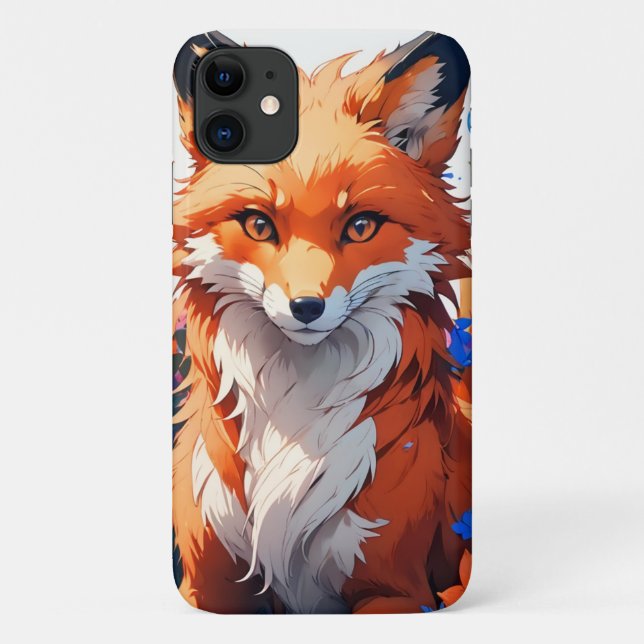Capa Para iPhone 11 Flor Fox (Verso)