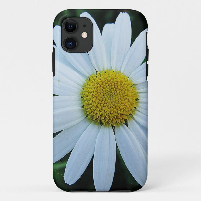 Capa Para iPhone 11 Flor Margerita Branca (Verso)