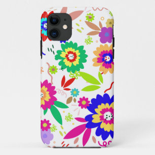 Capa Para iPhone 11 flor multiarco-íris colorida e design