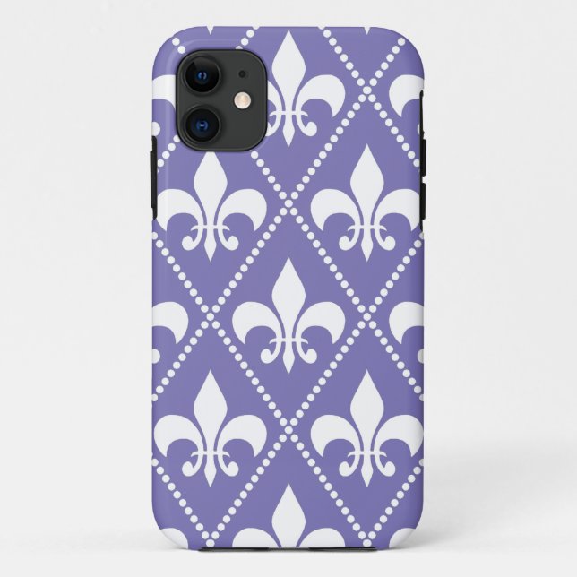 Capa Para iPhone 11 Flor Roxo de Lis (Verso)
