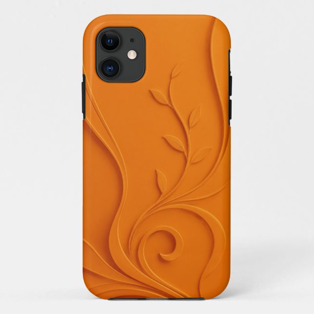 Capa Para iPhone 11 Florais Abstratos Elegantes (Verso)