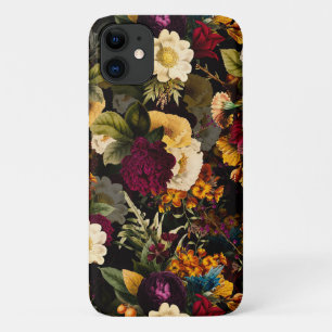Capa Para iPhone 11 Florais Moody Escuros Flores Antigas De Inverno