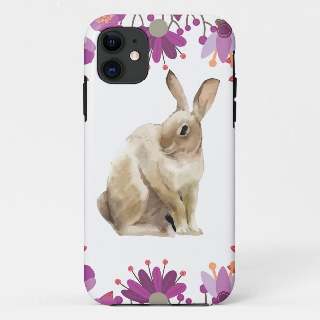 Capa Para iPhone 11 Floral Background Easter design (Verso)