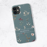 Capa Para iPhone 11 Floral Botânico de Flor Selvagem Personalizado<br><div class="desc">Aquarela Floral Botânica,  Floral Personalizada capas de iphone</div>
