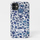 Capa Para iPhone 11 Floral Branco e Azul-Chic Exótico Personalizado (Back)