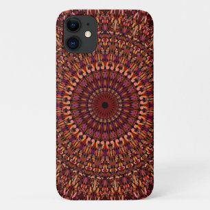 Capa Para iPhone 11 Floral Brown Mandala Design- 48566