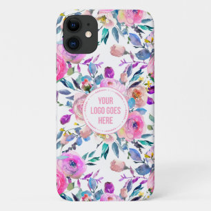 Capa Para iPhone 11 Floral de logotipo personalizado bonito