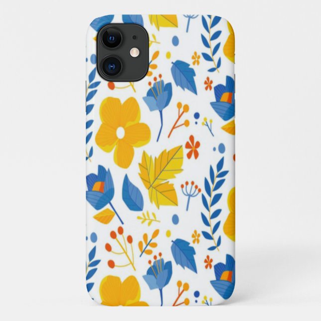 Capa Para iPhone 11 Floral de queda (Verso)
