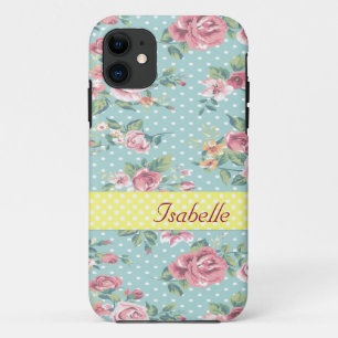 Capa Para iPhone 11 Floral elegante vintage gentil
