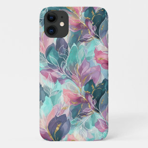Capa Para iPhone 11 Floral em Tom de Joia