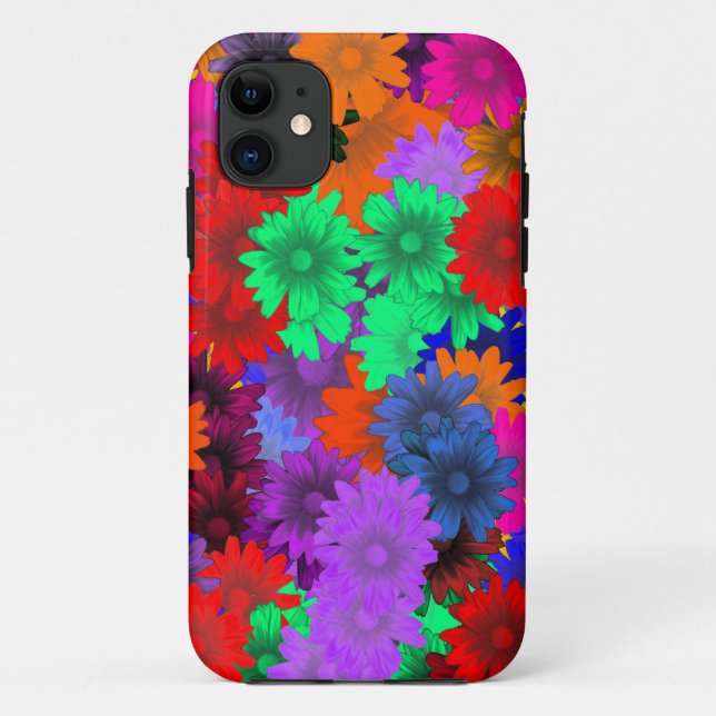 Capa Para iPhone 11 Floral multicolorido (Verso)