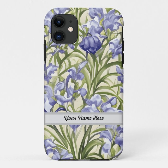 Capa Para iPhone 11 Floral Pattern Bluebell Flowers (Verso)