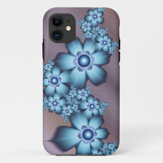 Capa Para iPhone 11 Flores azuis