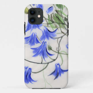 Capa Para iPhone 11 Flores azuis