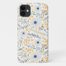 Capa Para iPhone 11 Flores Botânicas Amarelas Doce
